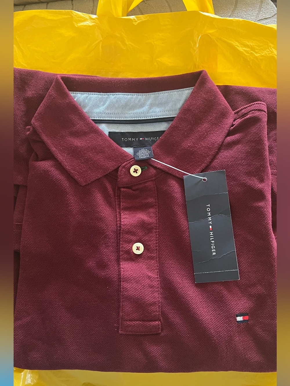 Tommy Hilfiger Men’s Maroon Polo Shirt
